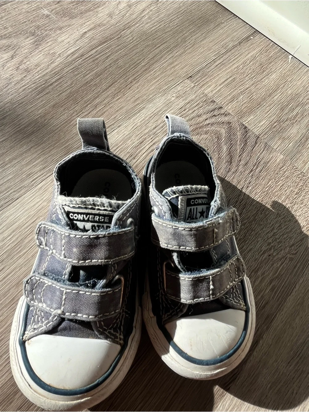 Converse Kids Black Canvas Velcro Sneakers